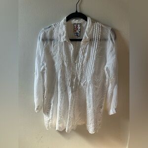 Johnny Was Embroidered Blouse